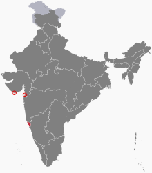 Goa, Daman and Diu within India IN-GDD.svg