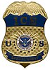 Badge worn by U.S. immigration police