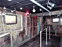 the landslip simulator room at the disappearing village exhibition blackgang chine Inadarkroom.jpg