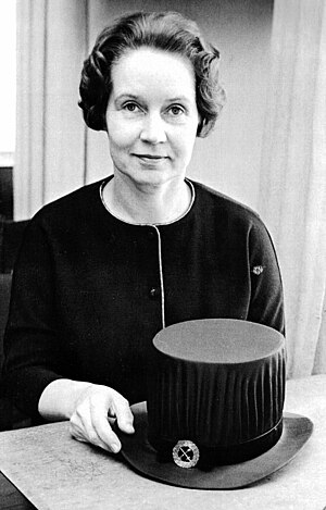 Photograph of Inkeri Anttila with her doctoral hat