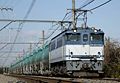 Type EF65-1000(JR freight color with blue number) Freight train[PD]