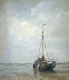 Jacob Maris - Bomschuit op het Scheveningse strand 1880-1899.jpg