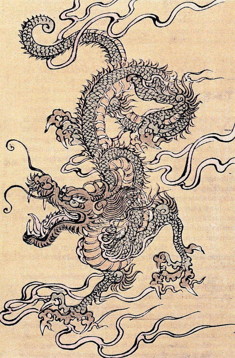 Japanese dragon drawing