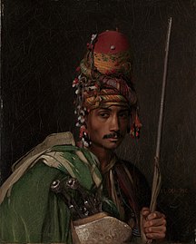 An African bashi-bazouk, painted by Jean-Léon Gérôme, 1860s.