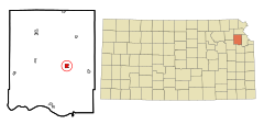 Jefferson County Kansas Incorporated ja Unincorporated area Oskaloosa Highlighted.svg