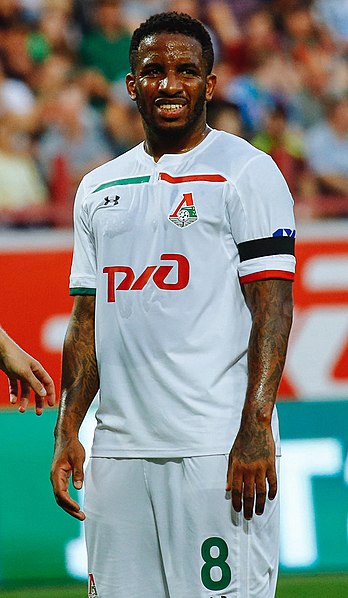 Farfán playing for Lokomotiv Moscow in 2018