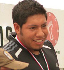 Everardo Cristóbal, sprint canoeist. (Purépecha)