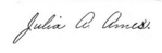 Julia A. Ames signature.png