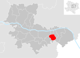 Poloha obce Königstetten v okrese Tulln (klikacia mapa)