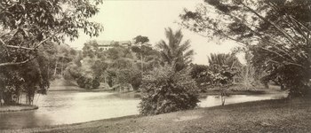 Old view of Lake Gardens with the governor's residence Carcosa on a hill in the background, circa 1910 KITLV - 79951 - Kleingrothe, C.J. - Medan - Governor's Residence in Kuala Lumpur - circa 1910.tif