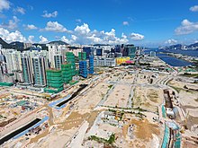 Aerial view of the Kai Tak Development site in 2017