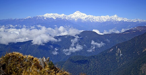 Mt. Kangchenjunga view from Thambi View Point, Dzuluk, Pakyong District Sikkim.