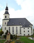 St. John's Church (with furnishings) and street-side churchyard wall