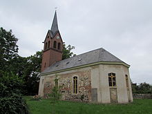 Glass altarpiece in the church in the village of Lunow Kirche lunow.JPG