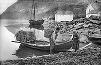 Strand met mensen, 1876