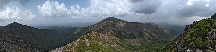 Panorama auf den Gipfel des Mount Coh vom Gipfel des Mount Canteen