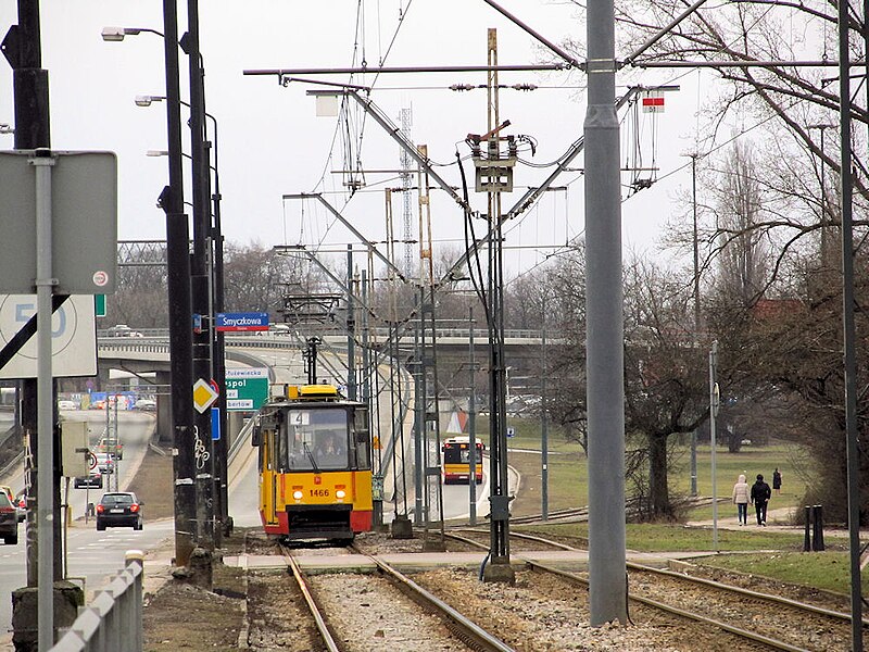 File:Konstal 105Nm, -1466, Puławska-Smyczkowa streets Warsaw.jpg