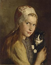 A Girl with her Cat