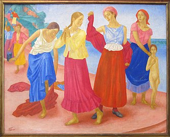 Kuzma petrov-vodkin, ragazze sul volga, 1915.JPG