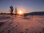 Solnedgång vid Långfjället