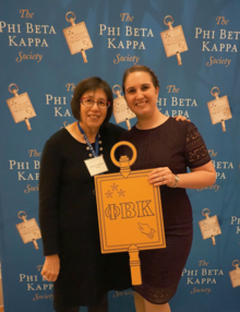 Linda Greenhouse (left) at the Phi Beta Kappa Book Awards Dinner in Washington, DC on December 7, 2018. LINDA GREENHOUSE PHI BETA KAPPA BOOK AWARDS DINNER 2018.png