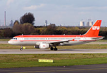 LTU Austria Airbus A320-200 LTU-Austria A320-200 OE-LTU.jpg