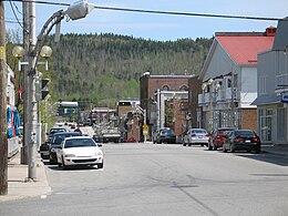 Centre-ville de La Tuque, Québec.