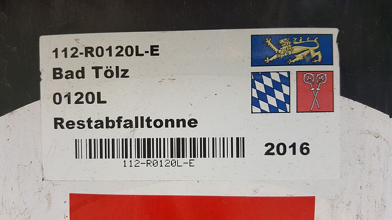 File:Landkreis Bad Tölz-Wolfratshausen — Aufkleber mit Barcode (Restabfalltonne).jpg