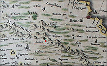 Una mappa del territorio di latiano e dintorni nel XVII sec.