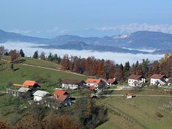 The hamlet of Bič in Liberga