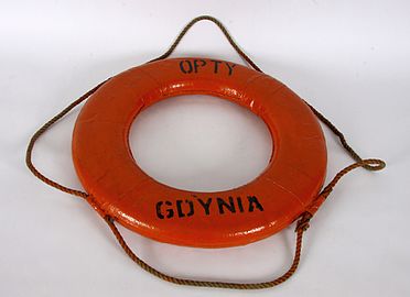 Lifebuoy, Opty yacht, Maritime Museum in Gdańsk