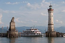 The famous harbour entrance of Lindau