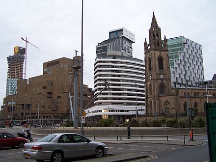 Old (St. Nicholas and Our Lady Church) and new architecture