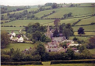 Llandyssil village in Powys, Wales