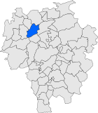 Posizione del comune sulla mappa della provincia