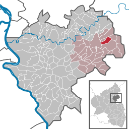 Läget för Lohrheim i Rhein-Lahn-Kreis