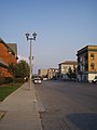 View from across from Niagara Falls Transit Terminal, on North Side of Bridge Street, South of Via Rail Station, looking East towards the Niagara Gorge and The United States.