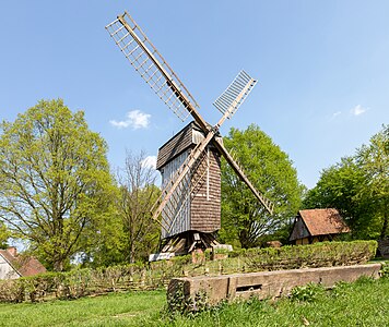 Windmill at Open Air museum Mühlenhof, Münster, North Rhine-Westphalia, Germany