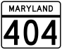 Maryland Route 404 işaretçisi