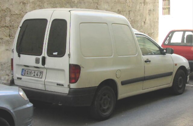 SEAT Inca panel van, rear view