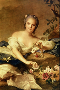 Ana Enriqueta representada como Flora por Jean Marc Nattier en 1742.