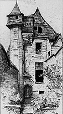 Vitré: maison rue d'En-Bas vers 1900.