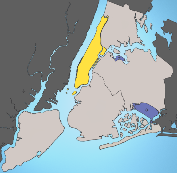 صورة:Manhattan Highlight New York City Map Julius Schorzman.png