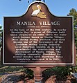 Historical Marker of Manila Village at Jean Lafitte, Louisiana, U.S.A.