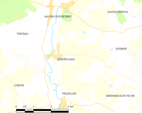 Poziția localității Chavroches