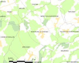 Mapa obce Montrond-le-Château