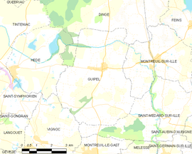 Mapa obce Guipel