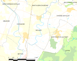 Mapa obce Mouazé
