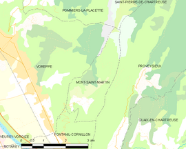 Mapa obce Mont-Saint-Martin