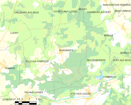 Mapa obce Ingrannes